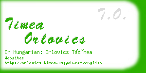 timea orlovics business card